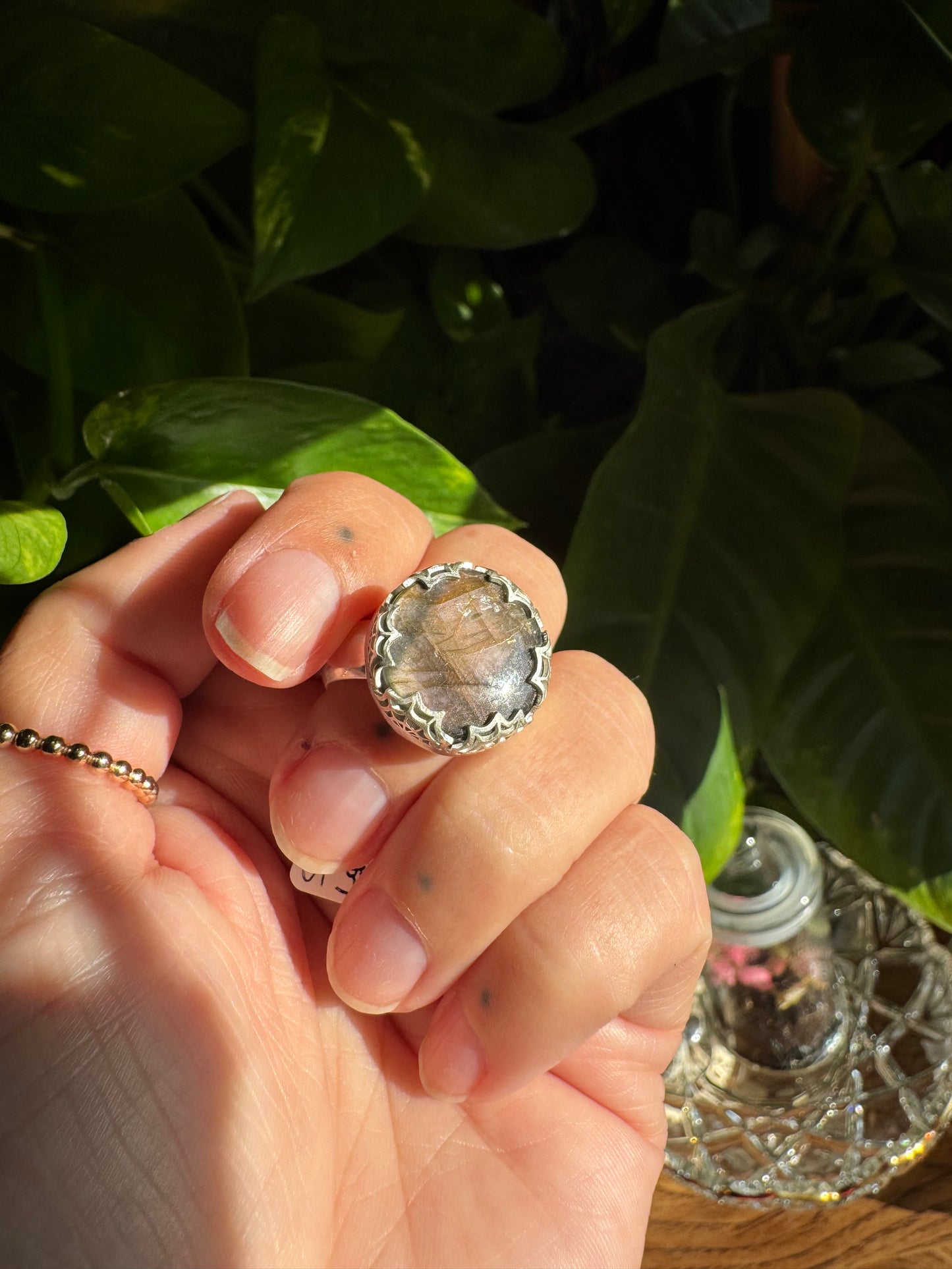 Labradorite Spider Ring