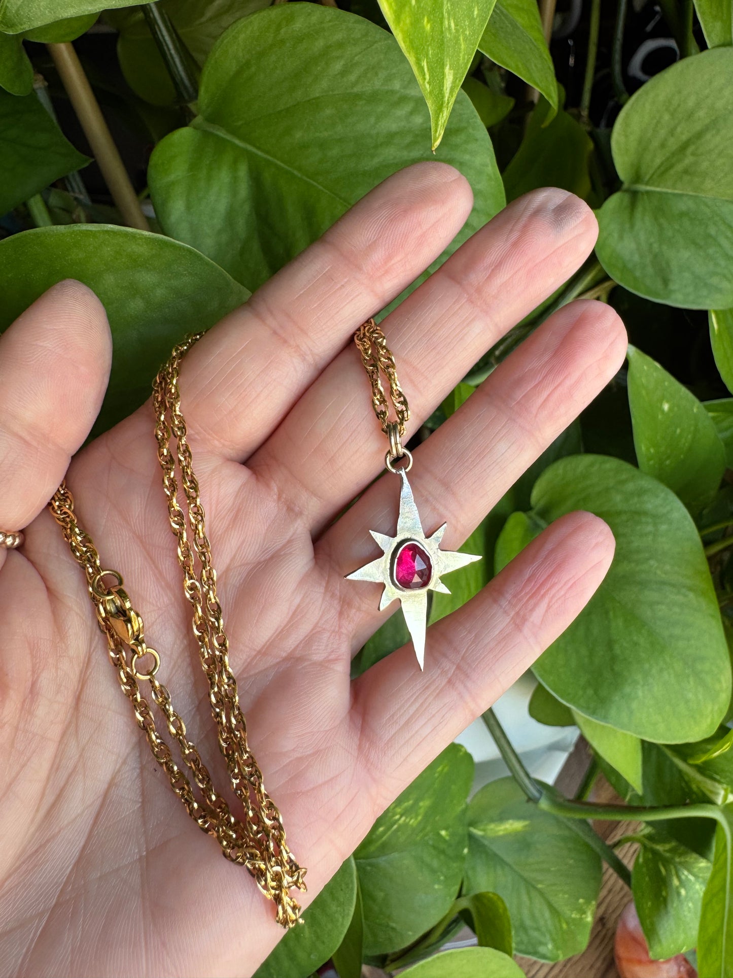 Ruby Star Necklace
