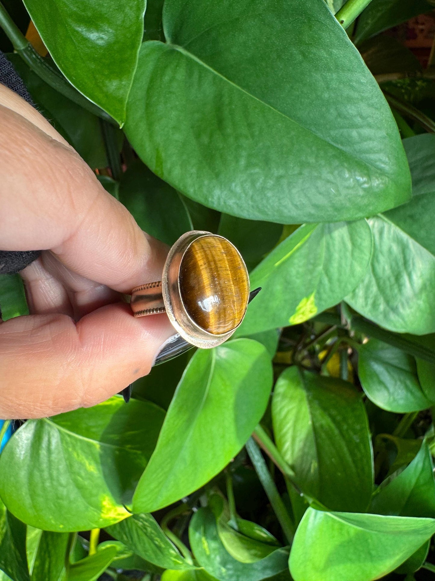 Tiger’s Eye Gold Ring size 7