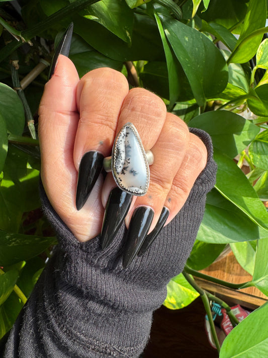 Dendritic Agate Ring size 7.5
