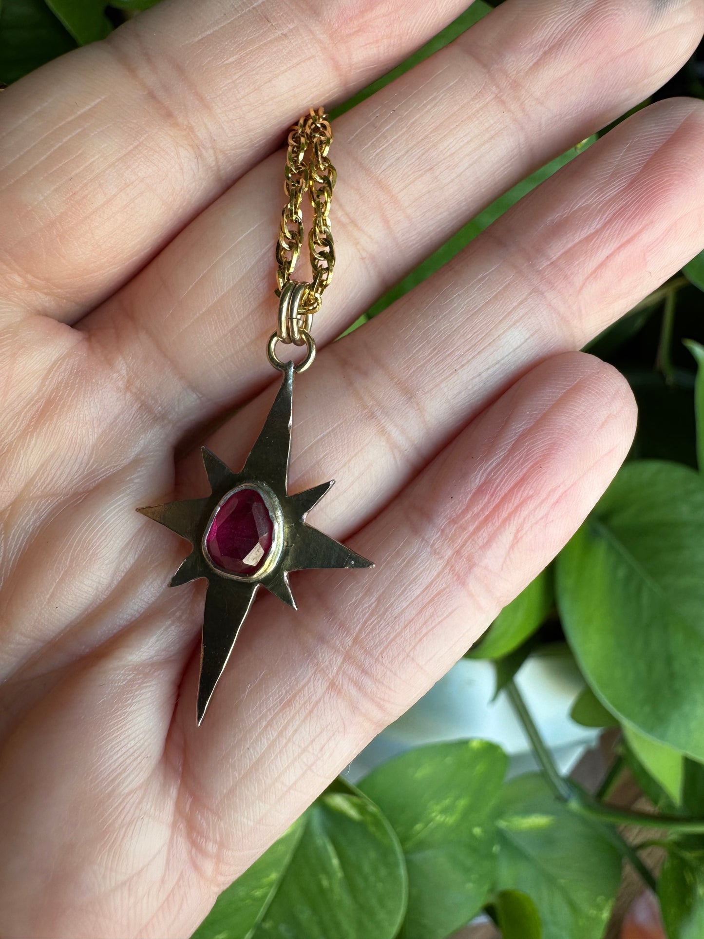 Ruby Star Necklace