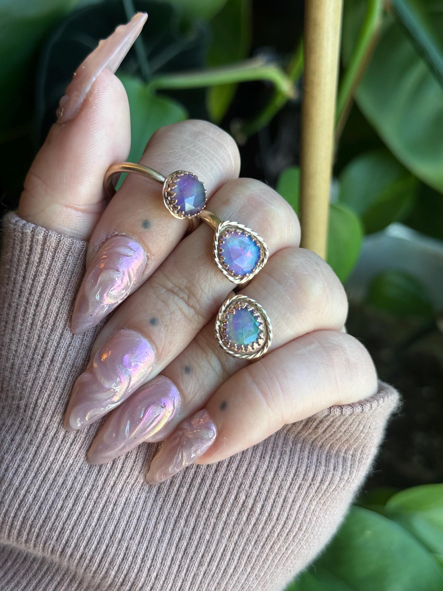 Purple Opal Ring Size 6.5