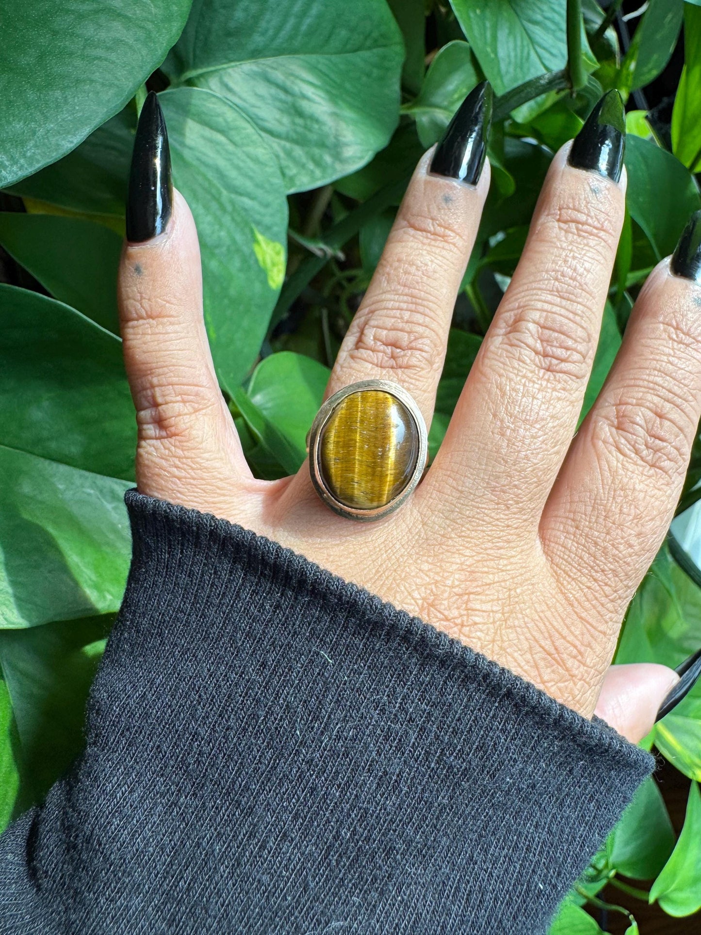 Tiger’s Eye Gold Ring size 7