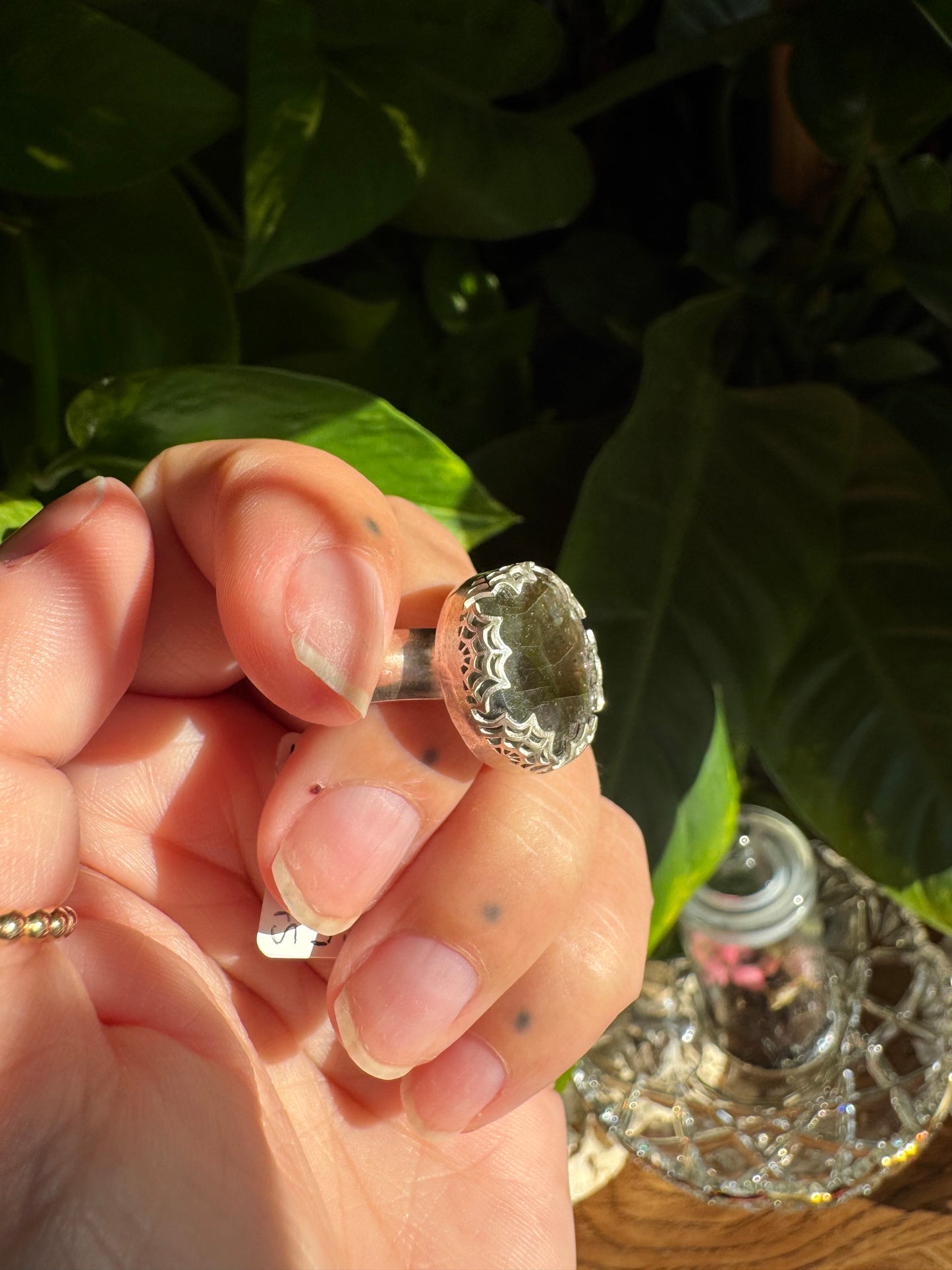 Labradorite Spider Ring