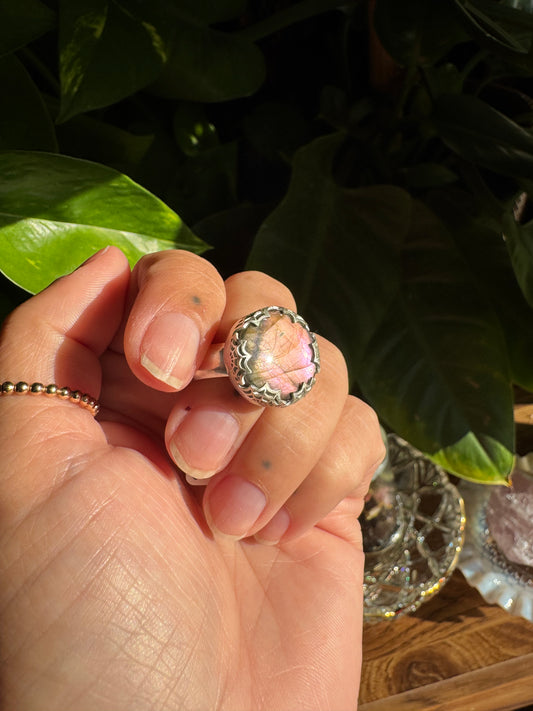 Labradorite Spider Ring