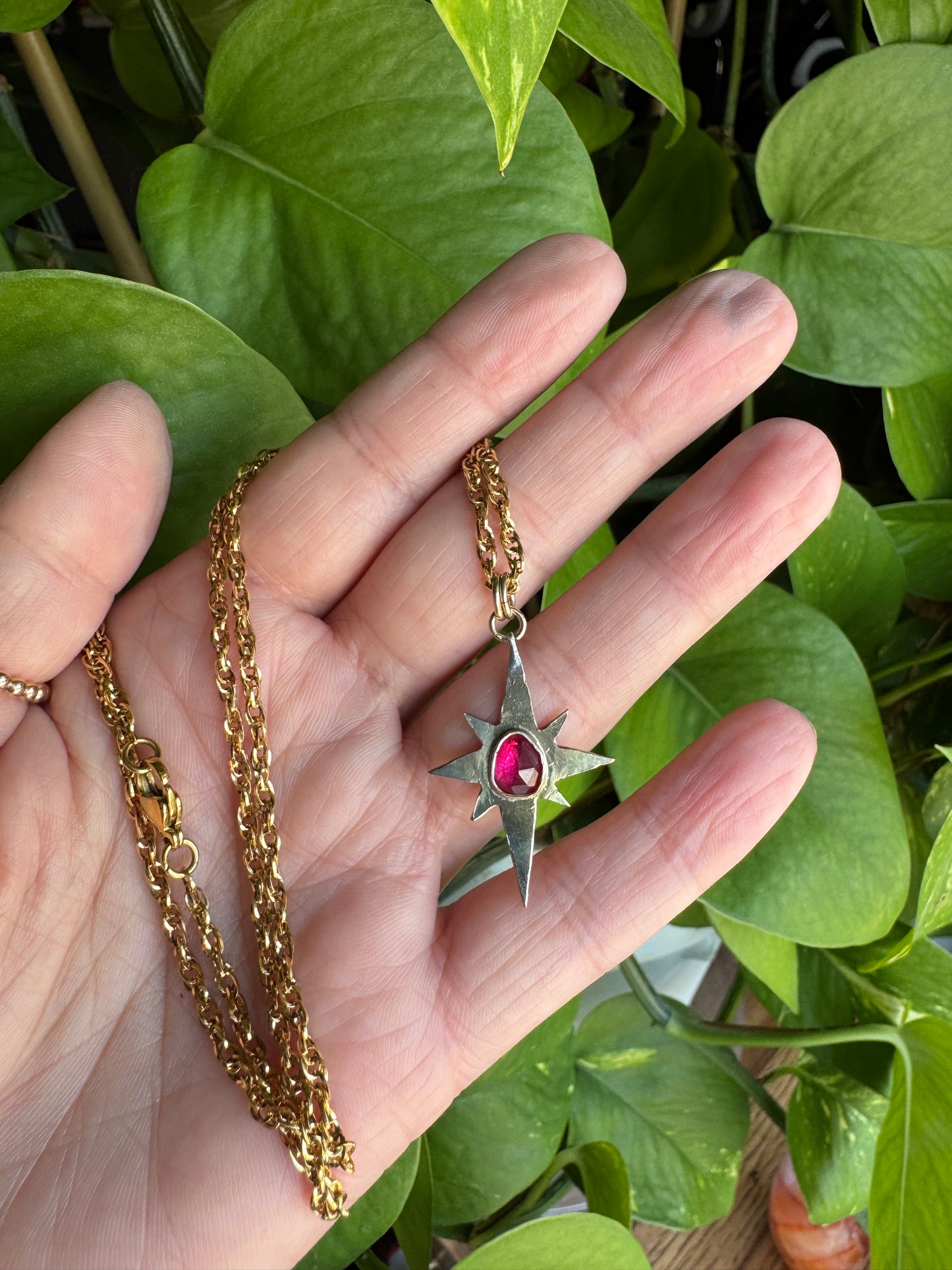 Ruby Star Necklace