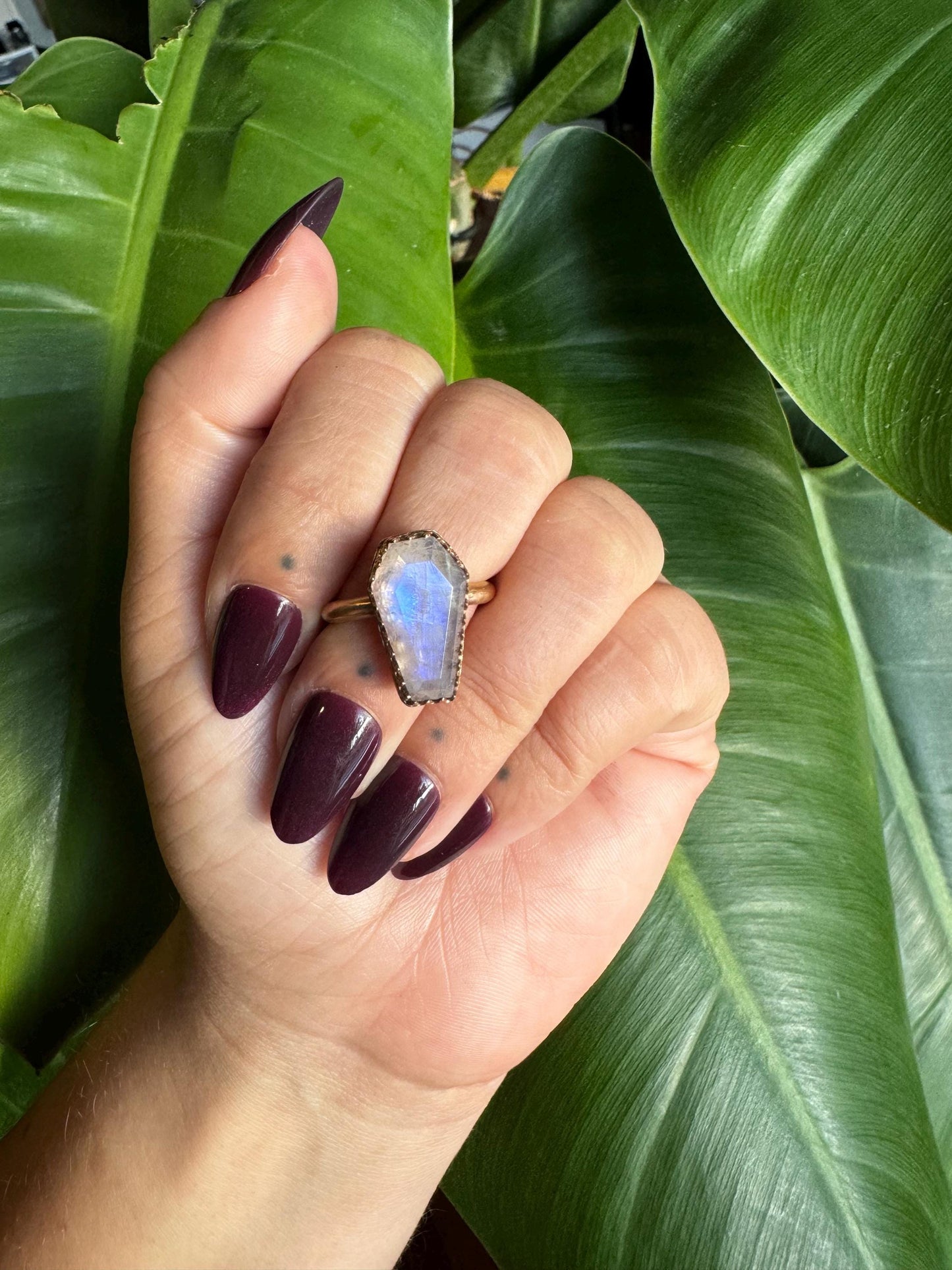 Moonstone with Crown Bezel size 8.5